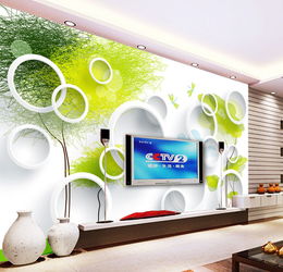 抽象树3d圆圈电视背景墙图片素材 psd效果图下载 3d电视背景墙图大全 电视背景墙编号 11679609